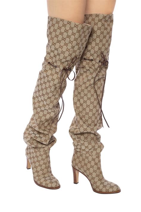 gucci bootie|gucci print thigh high boots.